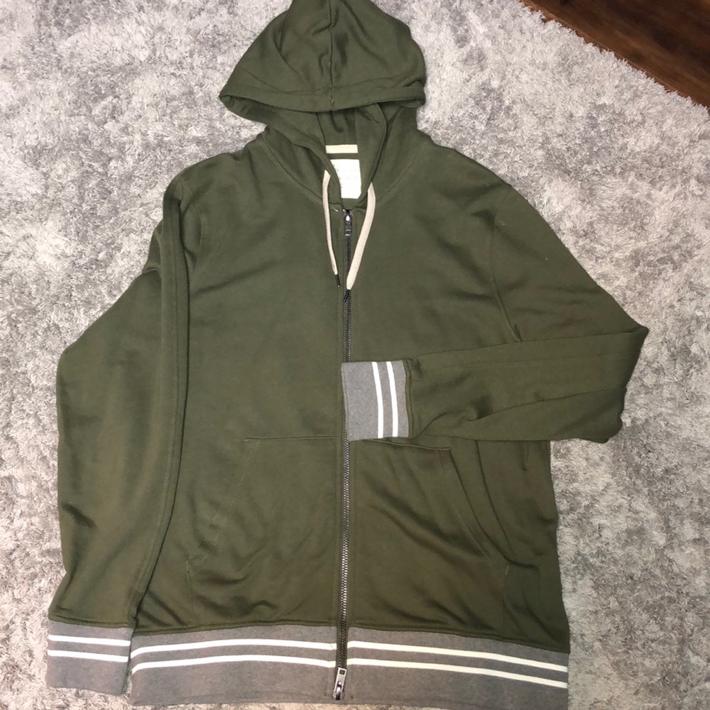 Five Four Full zip hoodie. Army green. - Picture 2 of 3